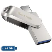 فلش مموری سن دیسک مدل Ultra Dual Drive Luxe ظرفیت 64 گیگابایت با دو رابط USB تایپ سی و USB 3.2 Gen1، بدنه فلزی چرخشی، سرعت انتقال 150 مگابایت بر ثانیه و سازگار با گوشی، تبلت، کامپیوتر و تلویزیون - تصویر 2