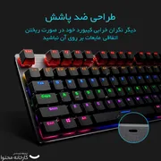کیبورد مخصوص بازی مکانیکی رپو مدل V500PRO، مکانیکال سوییچ آبی، Full size، نورپردازی RGB - تصویر 8
