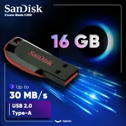 فلش مموری 16 گیگابایت سن دیسک مدل Cruzer Blade CZ50 با رابط USB 2.0 Type-A، طراحی بدون درپوش و قابلیت رمزگذاری اطلاعات - تصویر 3