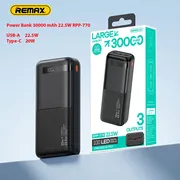 پاوربانک 22.5 وات ریمکس مدل RPP‑770 ظرفیت 30000 میلی آمپر ساعت - تصویر 4