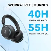 هدفون بی‌سیم انکر مدل Space One با نویز کنسلینگ فعال (ANC)، درگاه شارژ USB Type-C، مقاوم در برابر رطوبت و عرق - تصویر 5