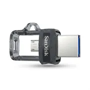 فلش مموری 32 گیگابایت سن دیسک مدل Ultra Dual Drive M3.0 با دو درگاه USB سه‌نقطه‌صفر و microUSB، سرعت خواندن تا 150 مگابایت بر ثانیه و اتصال مستقیم به دستگاه‌های دارای OTG - تصویر 1