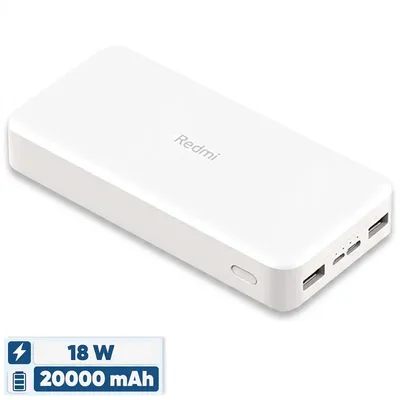پاوربانک Xiaomi Redmi ظرفیت 20000 میلی‌آمپرساعت