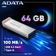 فلش مموری ای دیتا مدل UR350 ظرفیت 64 گیگابایت با رابط USB 3.2 Gen1، سرعت انتقال 100 مگابایت بر ثانیه، بدنه فلزی مقاوم، سازگار با ویندوز، مک، لینوکس و بدون نیاز به نصب درایور - تصویر 3