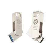 فلش مموری اچ‌پی مدل x206c ظرفیت 64 گیگابایت با طراحی چرخشی، بدنه فلزی، دو رابط USB Type-C و USB Type-A، سرعت انتقال تا 100 مگابایت بر ثانیه و سازگار با ویندوز و مک - تصویر 8