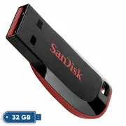 فلش مموری سن دیسک Cruzer Blade CZ50 ظرفیت 32 گیگابایت با رابط USB 2.0، سرعت انتقال 30 مگابایت بر ثانیه، طراحی بدون درپوش و بدنه مات مقاوم در برابر لک و اثر انگشت، دارای شیار اتصال بند و نرم‌افزار امنیتی - تصویر 2