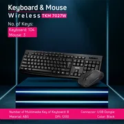 ماوس و کیبورد بی سیم تسکو مدل TKM 7027W - تصویر 7
