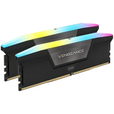 رم Corsair VENGEANCE RGB DDR5 دو کاناله ظرفیت 64 گیگابایت سرعت 5600 مگاهرتز تایمینگ (32