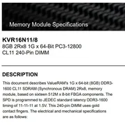 رم دسکتاپ DDR3 کینگستون مدل KVR16N11/8 ظرفیت 8 گیگابایت، فرکانس 1600 مگاهرتز، PC3-12800، تک‌کاناله از نوع DIMM - تصویر 4