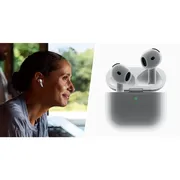 هدفون بلوتوثی اپل مدل AirPods 4 فاقد قابلیت نویز کنسلینگ، درگاه شارژ USB Type-C، شارژ بی سیم، با قابلیت اتصال به چند دستگاه، پشتیبانی از فرمان لمسی، نشانگر LED، پشتیبانی از دستیار صوتی، مقاوم در برابر آب - تصویر 5