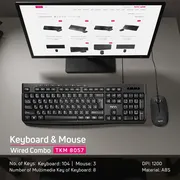 کیبورد و ماوس باسیم تسکو مدل TKM 8057 - تصویر 6