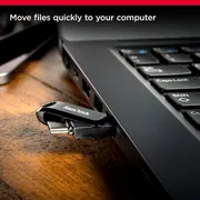 فلش مموری دو رابط سن دیسک مدل Ultra Dual Drive Go ظرفیت 128 گیگابایت با USB 3.2 Gen1، طراحی چرخشی، بدنه فلزی، سازگار با گوشی، تبلت، کامپیوتر و تلویزیون - تصویر 5