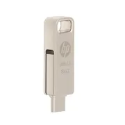 فلش مموری اچ‌پی مدل x206c ظرفیت 64 گیگابایت با طراحی چرخشی، بدنه فلزی، دو رابط USB Type-C و USB Type-A، سرعت انتقال تا 100 مگابایت بر ثانیه و سازگار با ویندوز و مک - تصویر 4