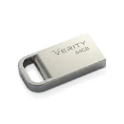 فلش مموری وریتی مدل V813 ظرفیت 64 گیگابایت، بدنه فلزی مقاوم در برابر گردوغبار و رطوبت، رابط USB 2، قابلیت اتصال به جاکلیدی و مقاوم در برابر شوک و لرزش - تصویر 1