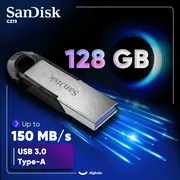 فلش مموری سن‌دیسک مدل CZ73 ظرفیت 128 گیگابایت با بدنه فلزی، رابط USB 3.0 و سرعت انتقال 150 مگابایت بر ثانیه، سازگار با کامپیوتر، لپ‌تاپ، گوشی و تلویزیون - تصویر 3