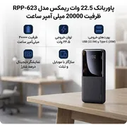 پاوربانک 22.5 وات ریمکس مدل RPP-623 ظرفیت 20000 میلی آمپر ساعت - تصویر 2
