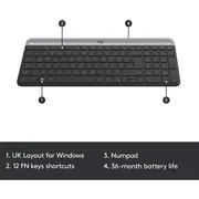 کیبورد و ماوس بی‌سیم لاجیتک مدل MK470، سوییچ ممبران، Full-Size - تصویر 5