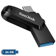 فلش مموری سن دیسک 64 گیگابایت مدل Ultra Dual Drive Go با دو رابط USB Type-C و USB Type-A، استاندارد USB 3.2 Gen1، طراحی چرخشی، سازگار با اندروید، iOS، ویندوز و مک، مناسب گوشی، تبلت، کامپیوتر و تلویزیون - تصویر 2