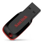 فلش مموری 64 گیگابایت سن دیسک مدل Cruzer Blade CZ50 با رابط USB 2.0، بدنه مات مقاوم در برابر اثر انگشت، قابلیت رمزگذاری نرم‌افزاری و شیار اتصال بند - تصویر 1