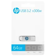 فلش مموری 64 گیگابایت اچ‌پی مدل X306W با رابط USB سه‌نقطه‌دو، سرعت خواندن 120 مگابایت بر ثانیه و بدنه استیل - تصویر 4