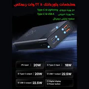 پاوربانک 22.5 وات ریمکس مدل RPP-450 22.5W ظرفیت 20000 میلی آمپر ساعت - تصویر 7