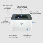 پرینتر لیزری تک کاره تک رنگ اچ‌ پی مدل LaserJet Pro 3003dn با اتصال باسیم بی‌سیم سایز چاپ A4 - تصویر 5