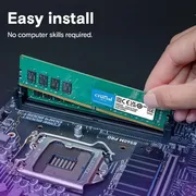 رم کامپیوتر کروشیال DDR4 تک کاناله 16 گیگابایت 3200 مگاهرتز CL22 ولتاژ 1.2 ولت مدل PC4-25600 U-DIMM - تصویر 2