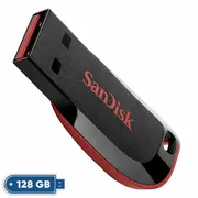 فلش مموری سن دیسک مدل Cruzer Blade CZ50 ظرفیت 128 گیگابایت با رابط USB 2.0، بدنه مات مقاوم در برابر لک و اثر انگشت، سرعت انتقال 30 مگابایت بر ثانیه، قابلیت رمزگذاری اطلاعات و طراحی بدون درپوش با شیار اتصال بند - تصویر 2