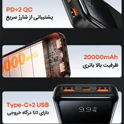 پاوربانک 22.5 وات ریمکس مدل RPP-623 ظرفیت 20000 میلی آمپر ساعت - تصویر 6