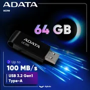 فلش مموری ای دیتا مدل UC310 ظرفیت 64 گیگابایت با رابط USB 3.2 Gen1، طراحی چرخشی، سازگار با ویندوز، مک، لینوکس، بدون نیاز به نصب درایور و مناسب استفاده در کامپیوتر، لپ‌تاپ، گوشی و تلویزیون - تصویر 3