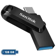 فلش مموری دو رابط سن دیسک مدل Ultra Dual Drive Go ظرفیت 128 گیگابایت با USB 3.2 Gen1، طراحی چرخشی، بدنه فلزی، سازگار با گوشی، تبلت، کامپیوتر و تلویزیون - تصویر 2