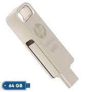 فلش مموری اچ‌پی مدل x206c ظرفیت 64 گیگابایت با طراحی چرخشی، بدنه فلزی، دو رابط USB Type-C و USB Type-A، سرعت انتقال تا 100 مگابایت بر ثانیه و سازگار با ویندوز و مک - تصویر 2
