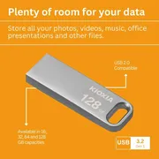 فلش‌مموری 128 گیگابایت کیوکسیا مدل U366 با بدنه فلزی، رابط USB 3.2، سرعت انتقال 200 مگابایت بر ثانیه، مقاوم در برابر ضربه و قابلیت اتصال به بند کلید - تصویر 6
