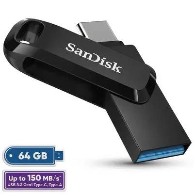 فلش مموری سن دیسک Ultra Dual Drive Go (64 گیگابایت)