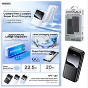 پاوربانک ریمکس مدل RPP-680 ظرفیت 20000 میلی آمپر ساعت - تصویر 4