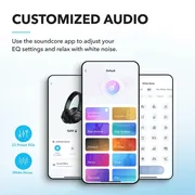هدفون بلوتوثی انکر مدل Soundcore Q20i با نویز کنسلینگ فعال (ANC)، درگاه شارژ USB Type-C، دارای 2 میکروفون داخلی و 2 میکروفون خارجی، پشتیبانی از صدای Hi-Res از طریق کابل AUX - تصویر 7