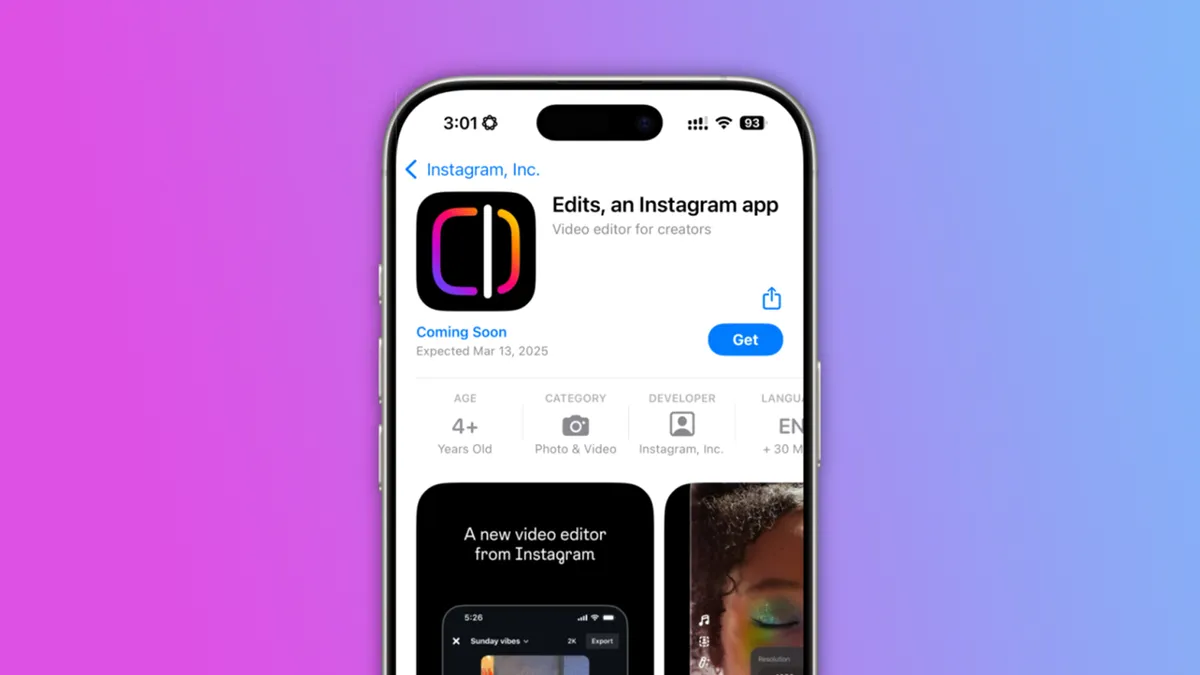 اینستاگرام با معرفی برنامه Edits تهدیدی جدی برای CapCut شد