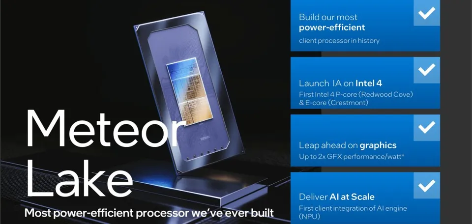 نسل بعدی تراشه‌های اینتل با نام Meteor Lake
