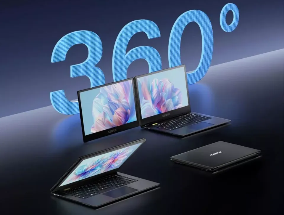 جهانی نو با Acemagic X1؛ اولین لپ‌تاپ 360 درجه تاشو افقی