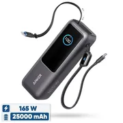 پاوربانک 100 وات انکر مدل A1695 ظرفیت 25000 میلی آمپر ساعت به همراه دو کابل USB-C - تصویر 1