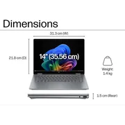 لپ تاپ 14 اینچی اچ‌ پی مدل OmniBook X Flip 14-fm0013dx-Core Ultra 5 226V-16GB LPDDR5X 8533MHz-512GB SSD-Touch-Backlit-W - تصویر 7