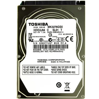 هارد توشیبا MK3276GSX ظرفیت 320 گیگابایت (300 گیگابایت)