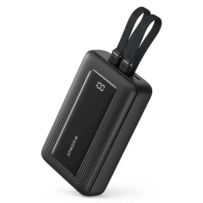 پاوربانک Anker A1681 ظرفیت 20000 میلی آمپر ساعت به همراه کابل لایتنیگ و کابل USB Type-C