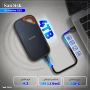 اس اس دی اکسترنال سن دیسک مدل Extreme E61 ظرفیت 4 ترابایت رابط USB 3.2 Gen2 - تصویر 3