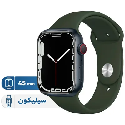 ساعت هوشمند Apple 45mm Aluminum Case with Sport silicone Band (1.78 اینچ)
