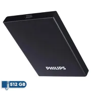اس اس دی اکسترنال فیلیپس مدل FM51PS051S ظرفیت 512 گیگابایت رابط USB 3.2 Gen2 - تصویر 1