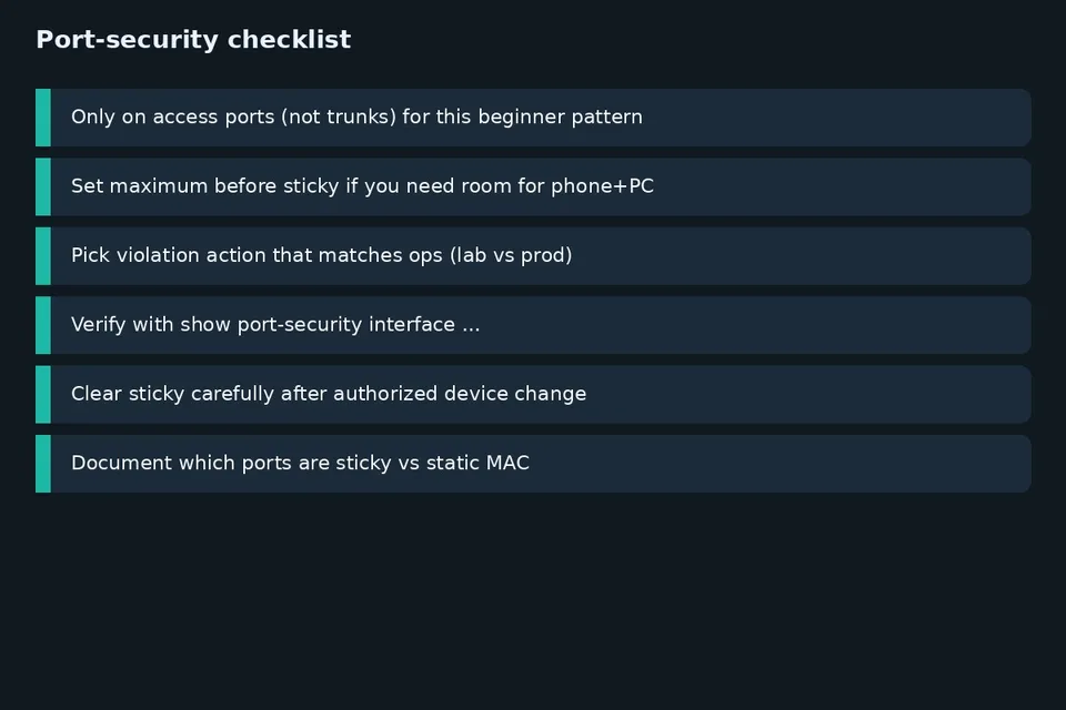 آموزش Port Security سیسکو؛ محدود کردن MAC روی پورت