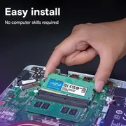 رم لپ‌تاپ کروشیال DDR4 تک کاناله 16 گیگابایت 3200 مگاهرتز SO-DIMM با تایمینگ CL22 و ولتاژ 1.2 ولت - تصویر 2