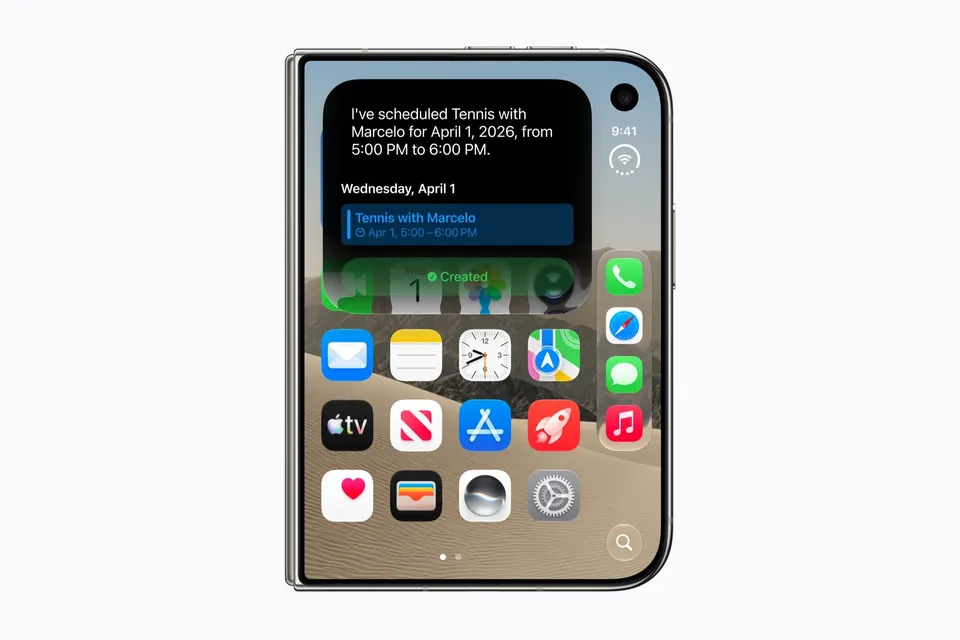 Siri AI روی نمایشگر بزرگ آیفون Duo