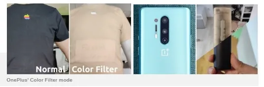 با دوربین Color Filter وان پلاس 8 پرو می‌توان پشت لباس و برخی اجسام را دید